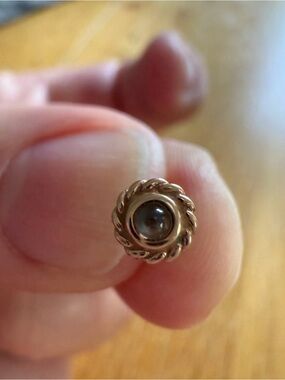 BVLA Rose Gold rainbow moon  stone Threaded End - Raine Style earring